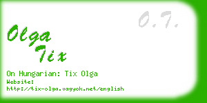 olga tix business card